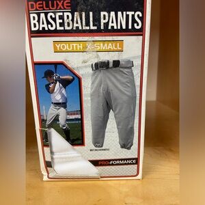 FRANKLIN DELUX BASEBALL PANTS SIZE YOUTH EXTRA SMALL